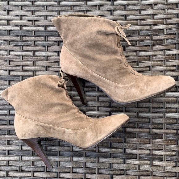 CALVIN KLEIN Sadee Suede Booties - Taupe - Picture 6 of 16